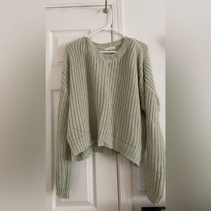 Mint green knitted sweater